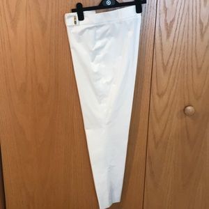 Per Se by Carlisle White Zip Front Ankle Pants Sz 8